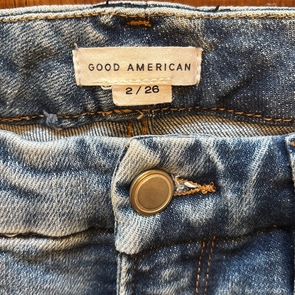 Good American Good Legs Straight High Rise Jeans Size 2 / 26 - Picture 3 of 6